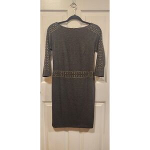 Dress Size 4P Gray, Gold Accents, Soft, Beautiful, EUC